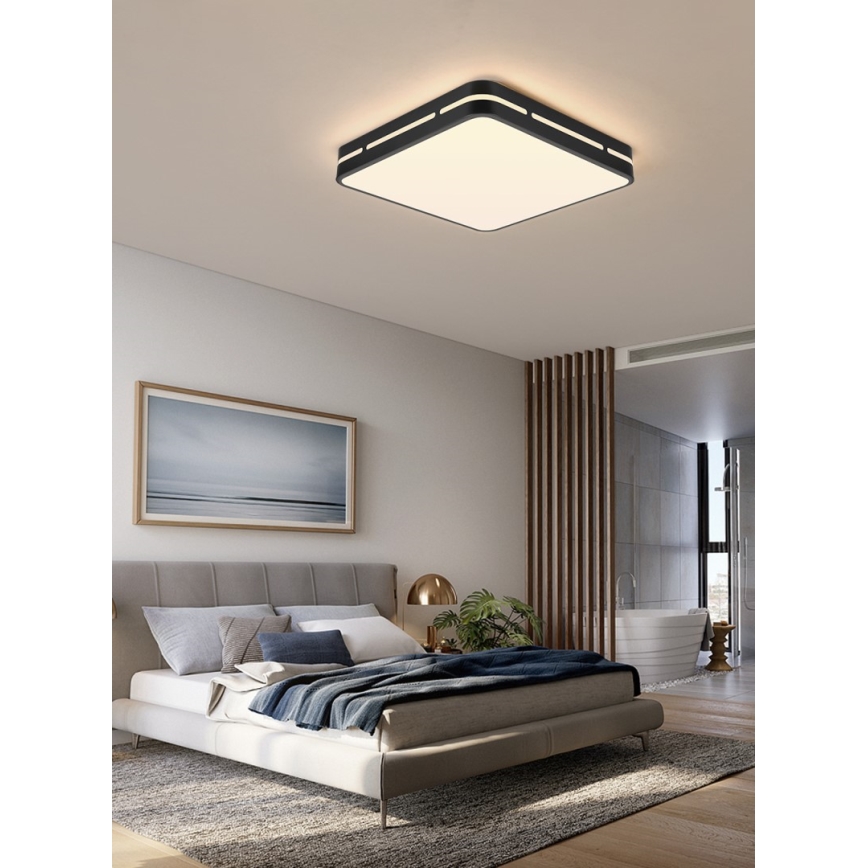 Immax NEO 07154-B42 - LED dimmbare Deckenleuchte NEO LITE PERFECTO LED/48W/230V Wi-Fi Tuya schwarz + Fernbedienung