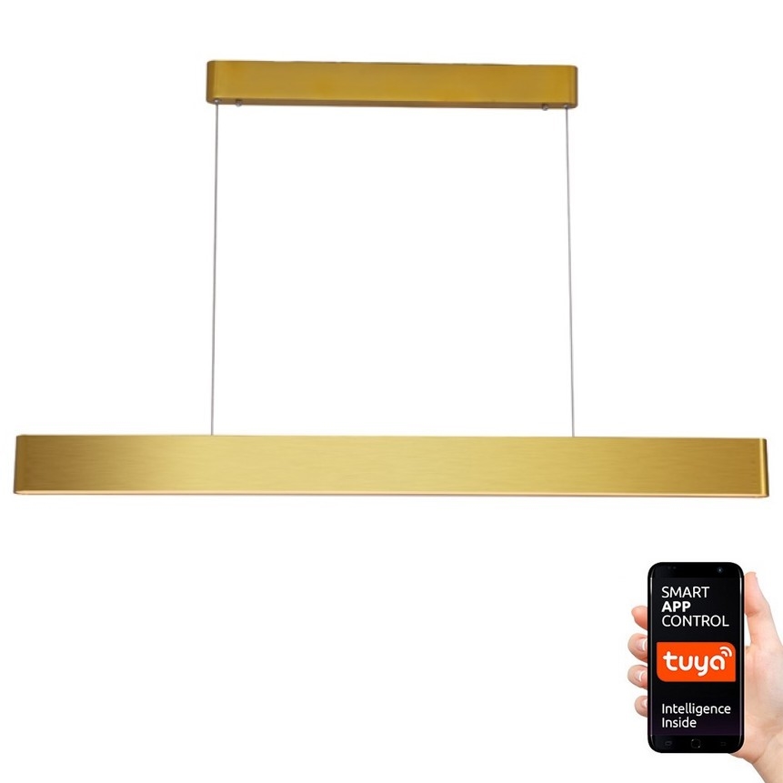 Immax NEO 07157-G120X - RGB+CCTW Dimmbare LED-Hängeleuchte an Schnur MILANO LED/40W/230V Tuya golden