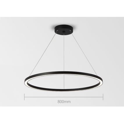 Immax NEO 07158-B80 – Dimmbare LED-Hängeleuchte an einer Schnur FINO LED/60W/230V Tuya schwarz + Fernbedienung