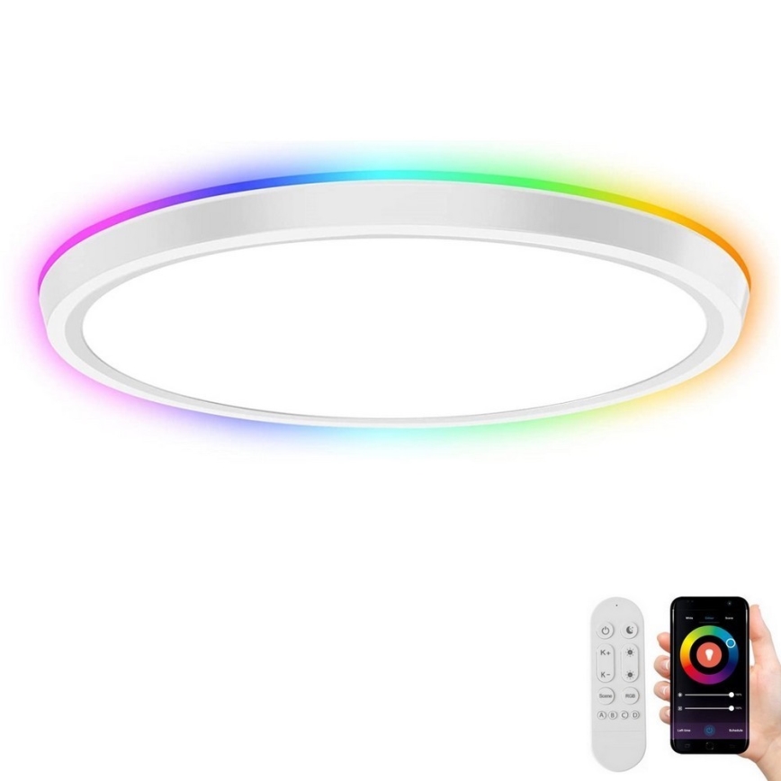 Immax NEO 07164-40 - LED RGB+CCT Dimmbare Deckenleuchte NEO LITE TUDO LED/50W/230V Wi-Fi Tuya + Fernbedienung