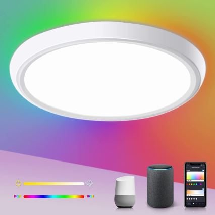 Immax NEO 07164-40 - LED RGB+CCT Dimmbare Deckenleuchte NEO LITE TUDO LED/50W/230V Wi-Fi Tuya + Fernbedienung