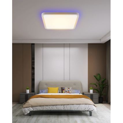 Immax NEO 07168-W40 - LED RGB+CCT Dimmbare Deckenleuchte NEO LITE TUDO LED/50W/230V Wi-Fi Tuya weiß + Fernbedienung