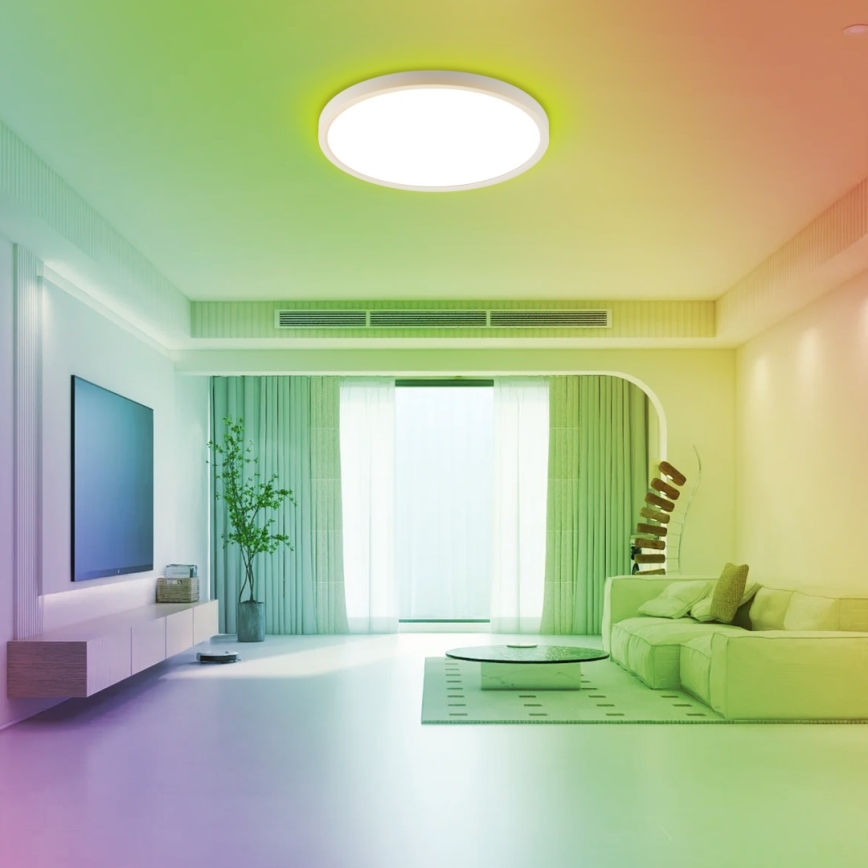 Immax NEO 07169-W60 - RGB+CCT Dimmbare LED-Deckenleuchte NEO LITE TUDO 65W/230V 2700-6500K Wi-Fi Tuya + Fernbedienung weiß