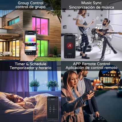 Immax NEO 07169-W60 - RGB+CCT Dimmbare LED-Deckenleuchte NEO LITE TUDO 65W/230V 2700-6500K Wi-Fi Tuya + Fernbedienung weiß