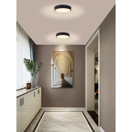 Immax NEO 07201L - Dimmbare LED-Deckenleuchte RONDATE LED/28W/230V schwarz Tuya + Fernbedienung