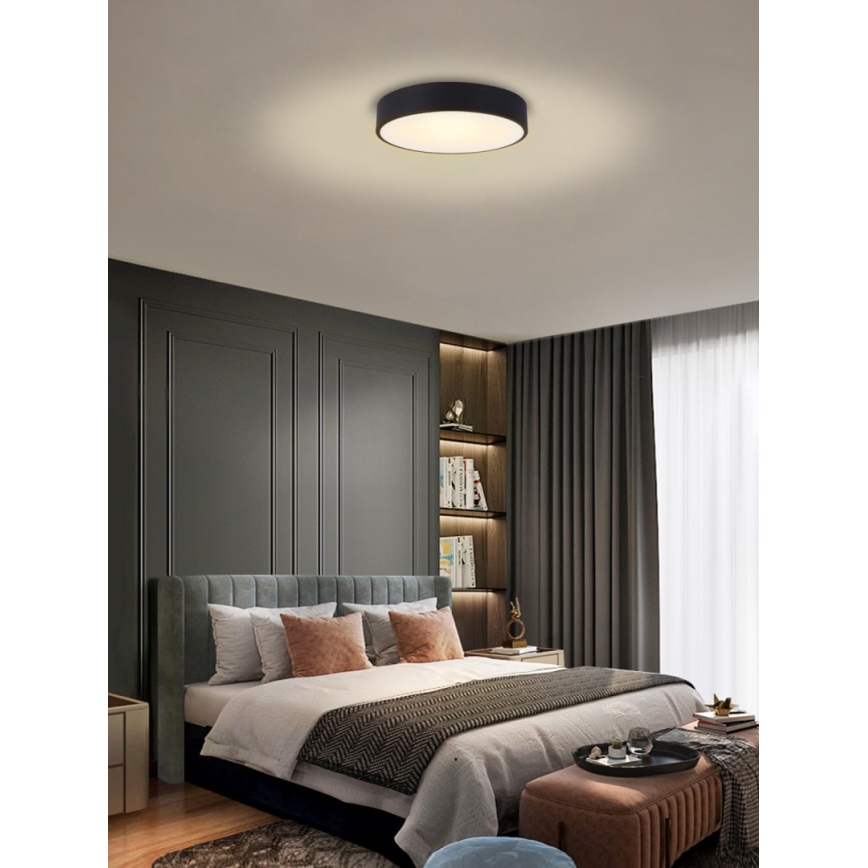 Immax NEO 07201L - LED dimmbares Deckenleuchte RONDATE LED/28W/230V schwarz Tuya + Fernbedienung