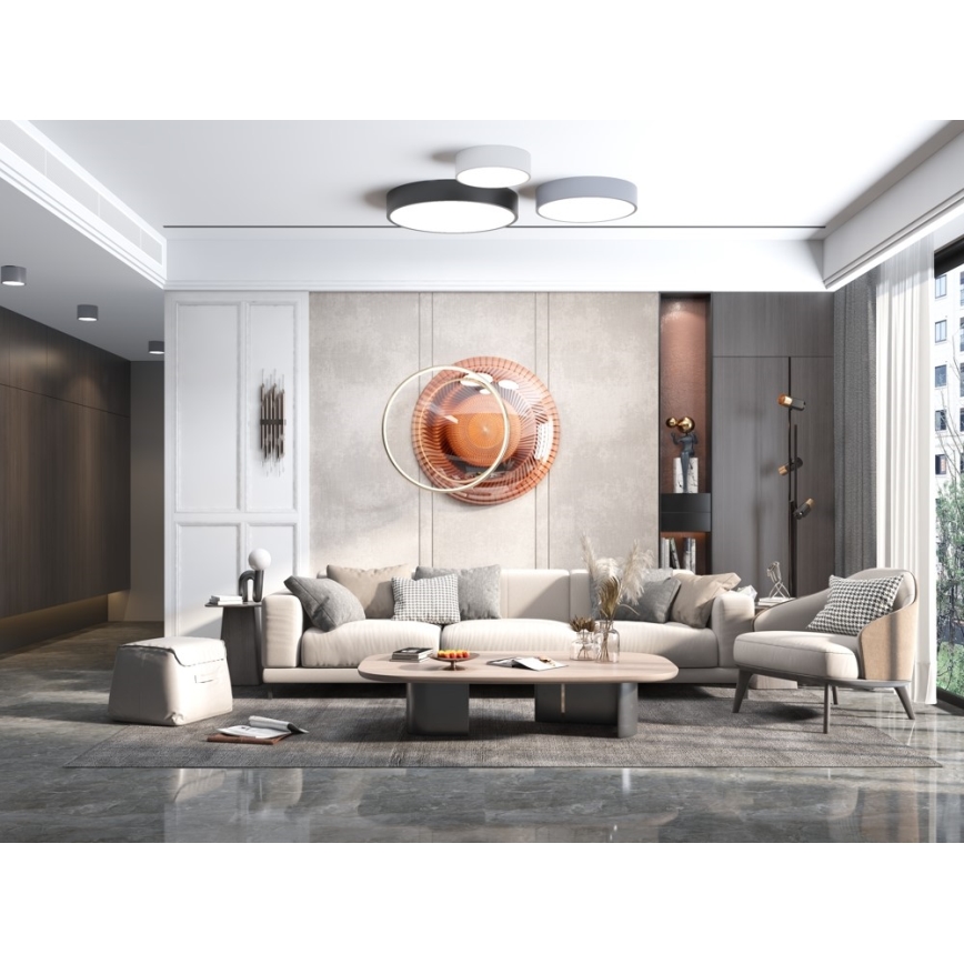 Immax NEO 07201L - LED dimmbares Deckenleuchte RONDATE LED/28W/230V schwarz Tuya + Fernbedienung