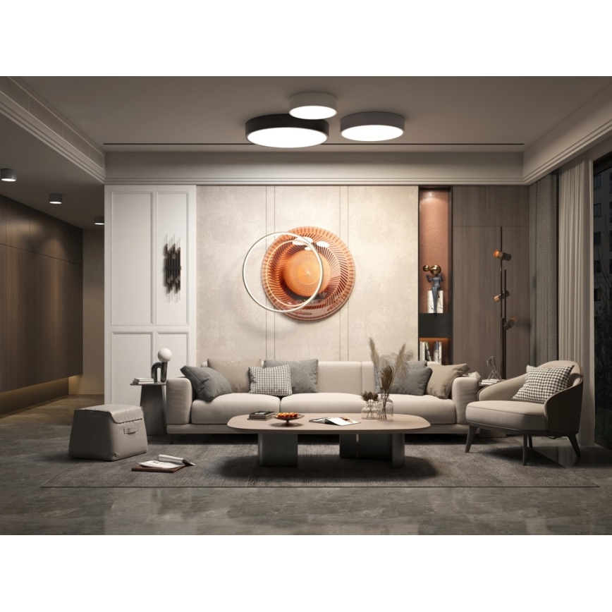 Immax NEO 07201L - LED dimmbares Deckenleuchte RONDATE LED/28W/230V schwarz Tuya + Fernbedienung