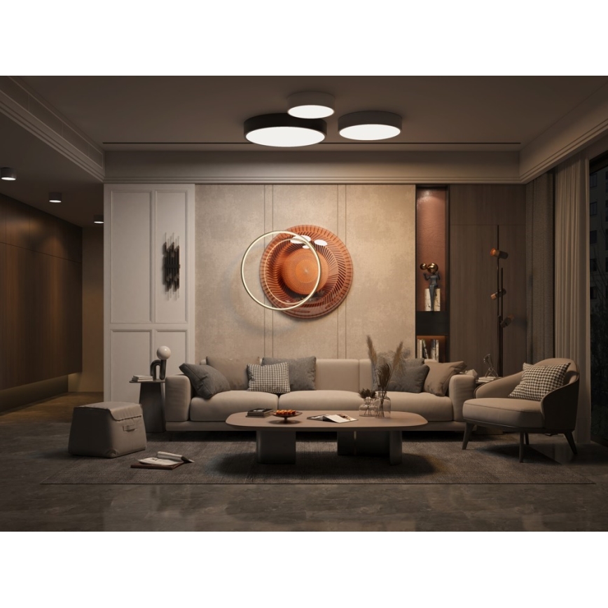 Immax NEO 07201L - LED dimmbares Deckenleuchte RONDATE LED/28W/230V schwarz Tuya + Fernbedienung