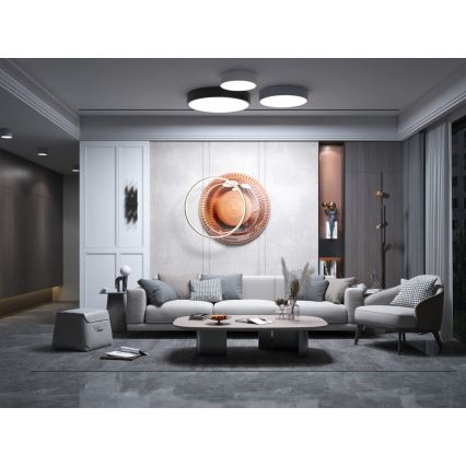 Immax NEO 07201L - LED dimmbares Deckenleuchte RONDATE LED/28W/230V schwarz Tuya + Fernbedienung