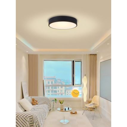 Immax NEO 07202L - Dimmbare LED-Deckenleuchte RONDATE LED/53W/230V schwarz Tuya + Fernbedienung