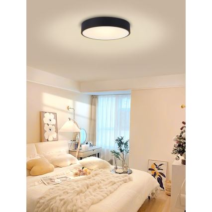 Immax NEO 07202L - Dimmbare LED-Deckenleuchte RONDATE LED/53W/230V schwarz Tuya + Fernbedienung