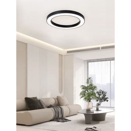 Immax NEO 07210L - Dimmbare LED-Deckenleuchte PASTEL LED/68W/230V 95 cm schwarz Tuya + Fernbedienung