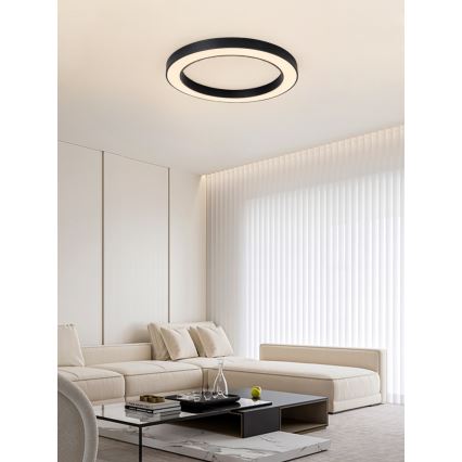 Immax NEO 07210L - Dimmbare LED-Deckenleuchte PASTEL LED/68W/230V 95 cm schwarz Tuya + Fernbedienung