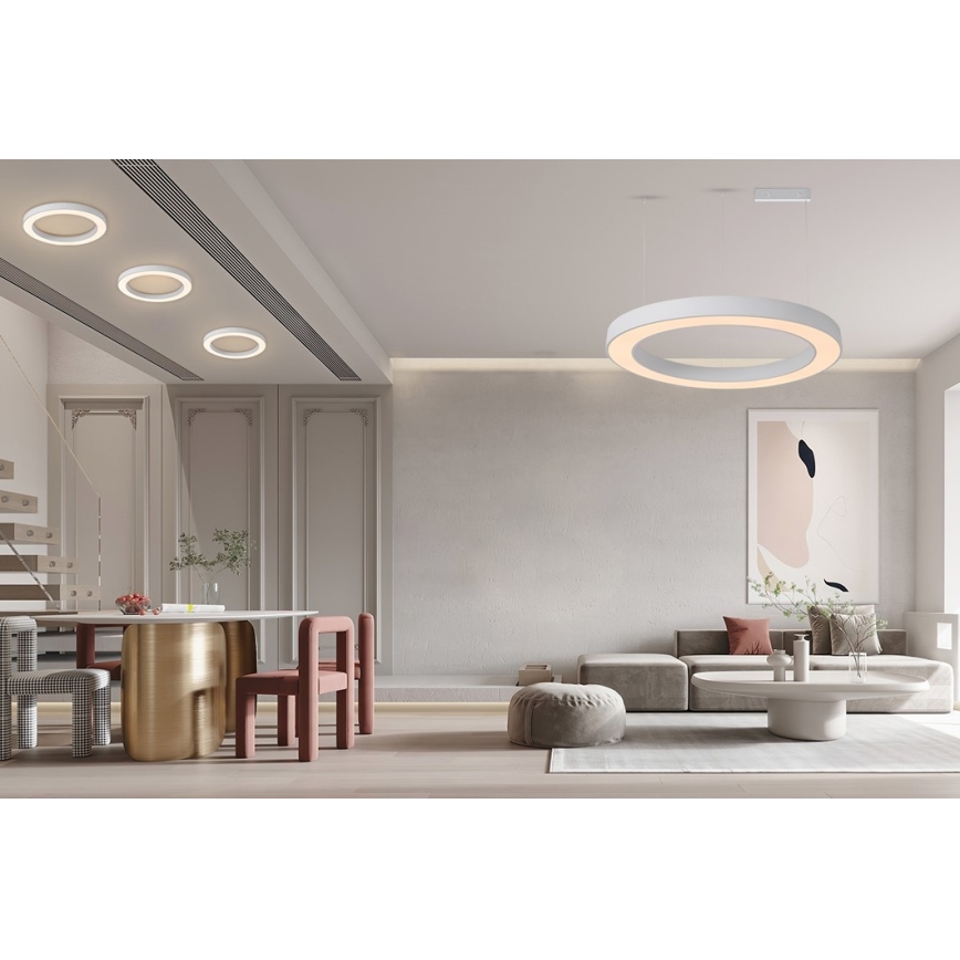 Immax NEO 07212L - Dimmbare LED-Leuchte PASTEL LED/53W/230V weiß Tuya + Fernbedienung