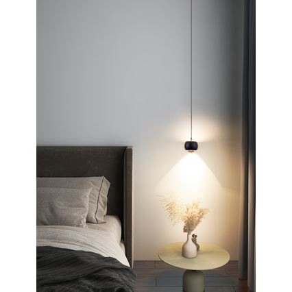 Immax NEO 07219L - LED dimmbare Hängeleuchte an Seil DORMINE LED/6W/230V matt schwarz Tuya + Fernbedienung
