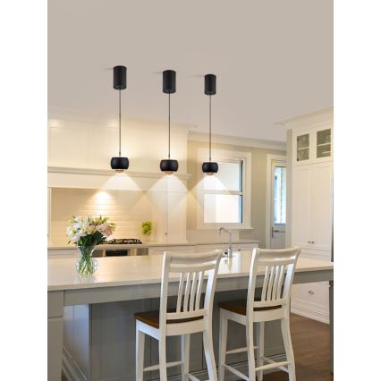 Immax NEO 07219L - LED dimmbare Hängeleuchte an Seil DORMINE LED/6W/230V matt schwarz Tuya + Fernbedienung