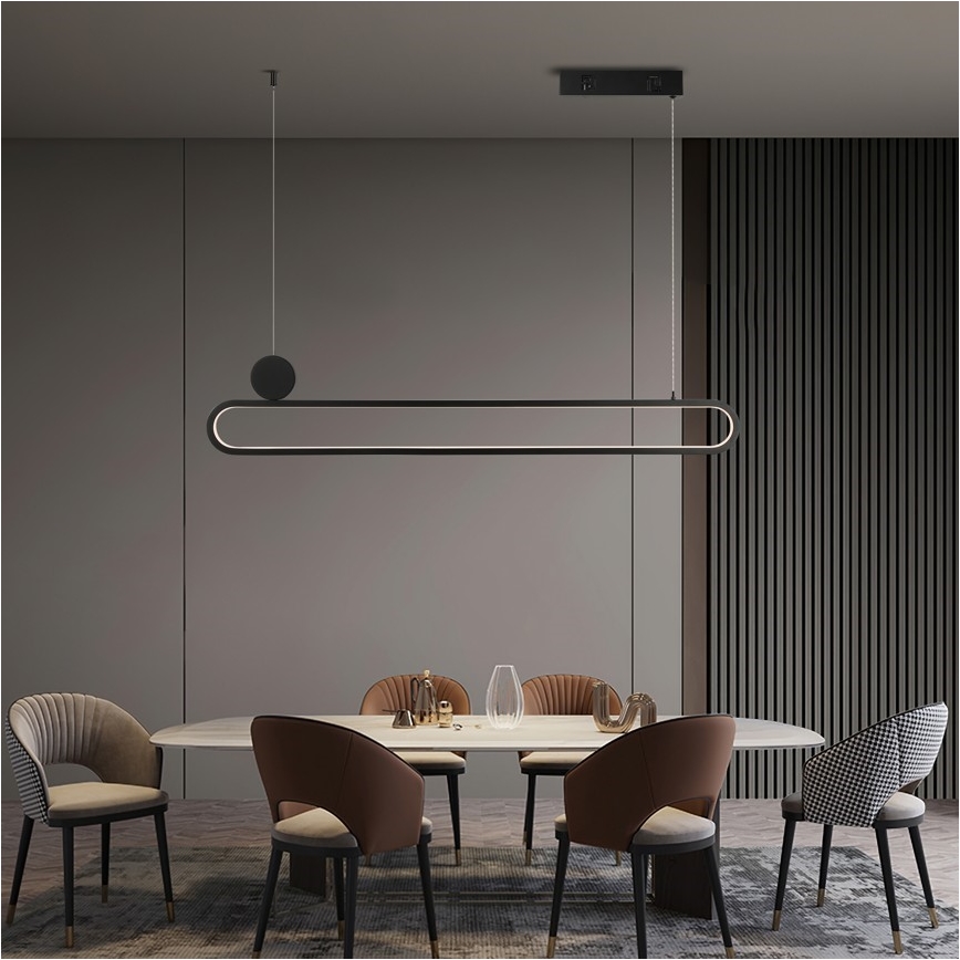 Immax NEO 07231L - Dimmbare LED-Hängeleuchte an Schnur NEO LITE OVALE LED/50W/230V 2700-6500K Wi-Fi Tuya + Fernbedienung