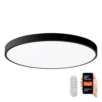 Immax NEO 07250L - Dimmbare LED-Deckenleuchte NEO LITE SEMPLICI LED/60W/230V 3000-6000K Wi-Fi Tuya schwarz + Fernbedienung