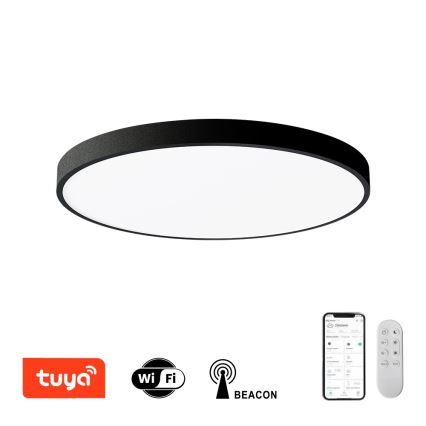 Immax NEO 07250L - Dimmbare LED-Deckenleuchte NEO LITE SEMPLICI LED/60W/230V 3000-6000K Wi-Fi Tuya schwarz + Fernbedienung