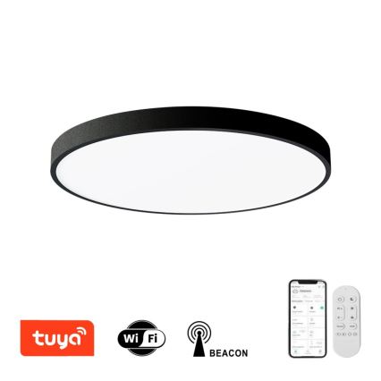 Immax NEO 07250L - Dimmbare LED-Deckenleuchte NEO LITE SEMPLICI LED/60W/230V 3000-6000K Wi-Fi Tuya schwarz + Fernbedienung