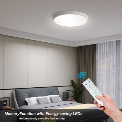 Immax NEO 07251L - Dimmbare LED-Deckenleuchte NEO LITE SEMPLICI LED/36W/230V 3000-6000K Wi-Fi Tuya weiß + Fernbedienung