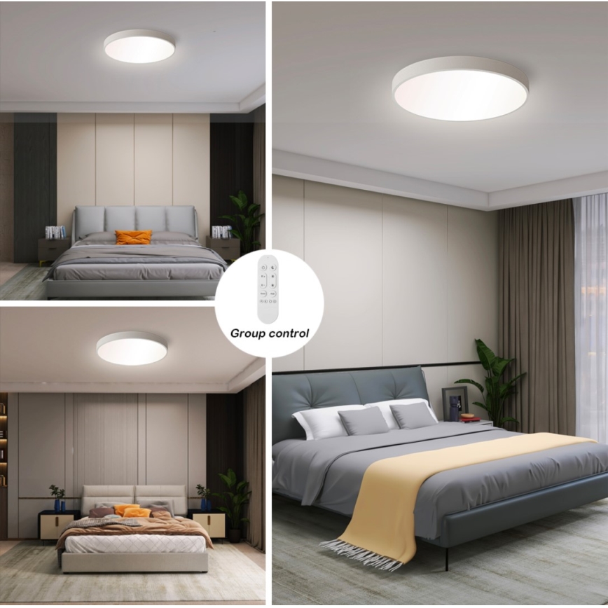 Immax NEO 07251L - Dimmbare LED-Deckenleuchte NEO LITE SEMPLICI LED/36W/230V 3000-6000K Wi-Fi Tuya weiß + Fernbedienung