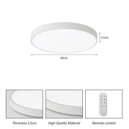 Immax NEO 07251L - Dimmbare LED-Deckenleuchte NEO LITE SEMPLICI LED/36W/230V 3000-6000K Wi-Fi Tuya weiß + Fernbedienung