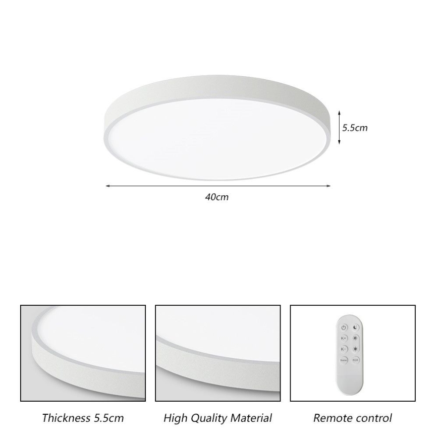 Immax NEO 07251L - Dimmbare LED-Deckenleuchte NEO LITE SEMPLICI LED/36W/230V 3000-6000K Wi-Fi Tuya weiß + Fernbedienung