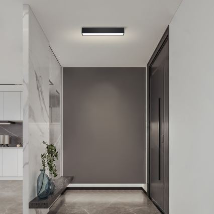 Immax NEO 07254L - Dimmbare LED-Deckenleuchte NEO LITE LUNGO LED/20W/230V 3000-6000K Wi-Fi Tuya schwarz + Fernbedienung