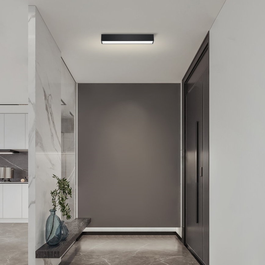 Immax NEO 07254L - Dimmbare LED-Deckenleuchte NEO LITE LUNGO LED/20W/230V 3000-6000K Wi-Fi Tuya schwarz + Fernbedienung