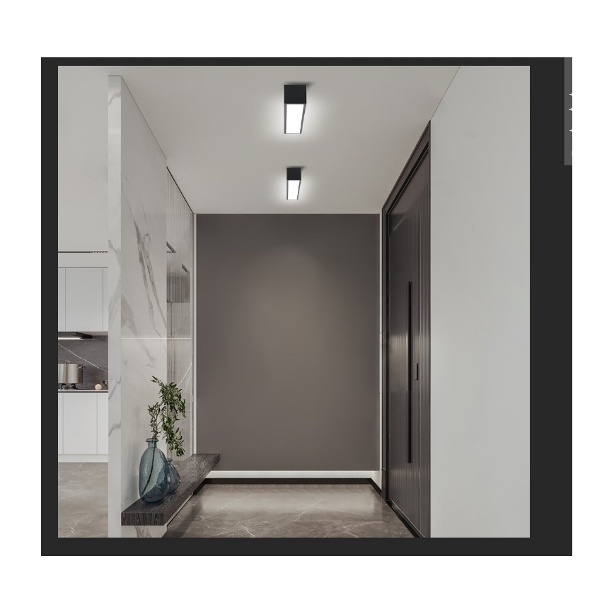 Immax NEO 07254L - Dimmbare LED-Deckenleuchte NEO LITE LUNGO LED/20W/230V 3000-6000K Wi-Fi Tuya schwarz + Fernbedienung