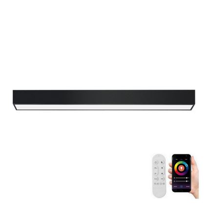 Immax NEO 07255L - LED dimmbares Deckenleuchte NEO LITE LUNGO LED/20W/230V 3000-6000K Wi-Fi Tuya schwarz + Fernbedienung