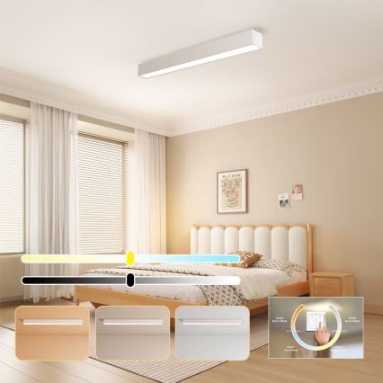 Immax NEO 07258L - Dimmbare LED-Deckenleuchte NEO LITE LUNGO LED/29W/230V 3000-6000K Wi-Fi Tuya weiß + Fernbedienung