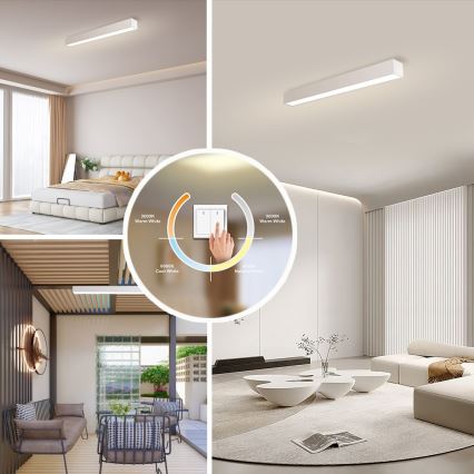 Immax NEO 07258L - Dimmbare LED-Deckenleuchte NEO LITE LUNGO LED/29W/230V 3000-6000K Wi-Fi Tuya weiß + Fernbedienung