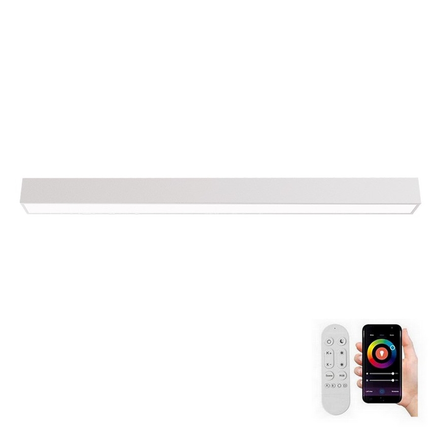 Immax NEO 07259L - LED dimmbare Deckenleuchte NEO LITE LUNGO LED/38W/230V 3000-6000K Wi-Fi Tuya weiß + Fernbedienung