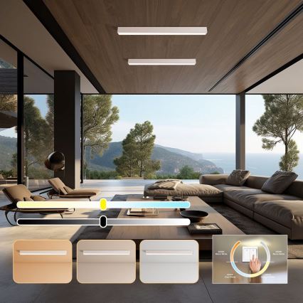 Immax NEO 07259L - LED dimmbare Deckenleuchte NEO LITE LUNGO LED/38W/230V 3000-6000K Wi-Fi Tuya weiß + Fernbedienung