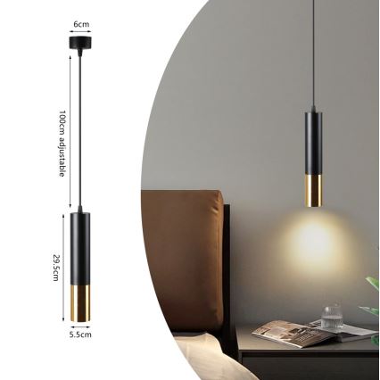 Immax NEO 07273Z - LED RGB+CCT dimmbare Pendelleuchte an Seil NEO PUNTO 1xGU10/4,8W/230V Tuya