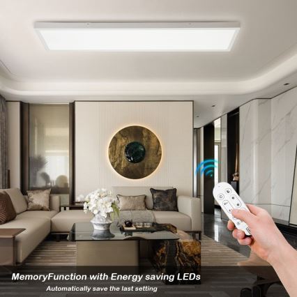 Immax NEO 07276L - Dimmbare LED-Deckenleuchte für Badezimmer NEO LITE FRAME LED/50W/230V IP44 Wi-Fi Tuya + Fernbedienung weiß