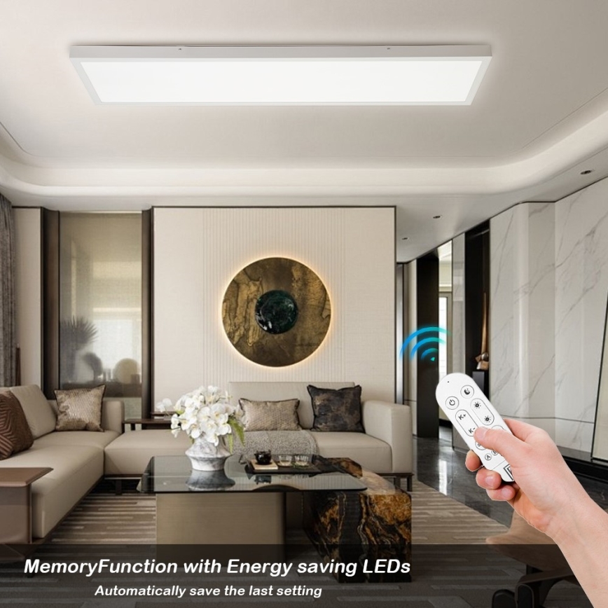 Immax NEO 07276L - Dimmbare LED-Deckenleuchte für Badezimmer NEO LITE FRAME LED/50W/230V IP44 Wi-Fi Tuya + Fernbedienung weiß