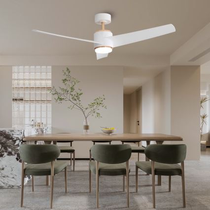 Immax NEO 07281L - Dimmbarer Deckenventilator BEAUTY mit LED+CCT, LED/18W/230V, 3000/4000/6000K, Wi‑Fi (Tuya), Ø 132 cm + Fernbedienung