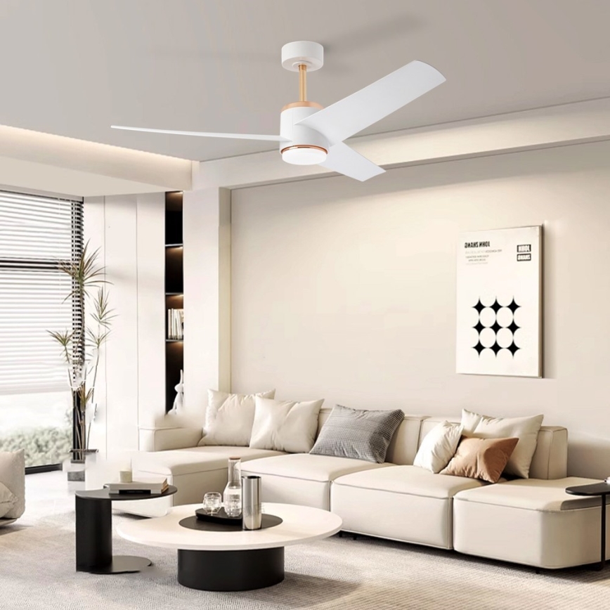 Immax NEO 07281L - Dimmbarer Deckenventilator BEAUTY mit LED+CCT, LED/18W/230V, 3000/4000/6000K, Wi‑Fi (Tuya), Ø 132 cm + Fernbedienung