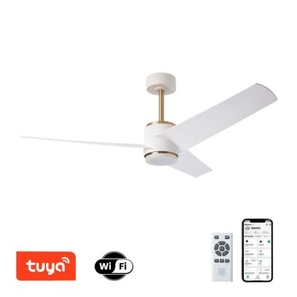 Immax NEO 07281L - Dimmbarer Deckenventilator BEAUTY mit LED+CCT, LED/18W/230V, 3000/4000/6000K, Wi‑Fi (Tuya), Ø 132 cm + Fernbedienung