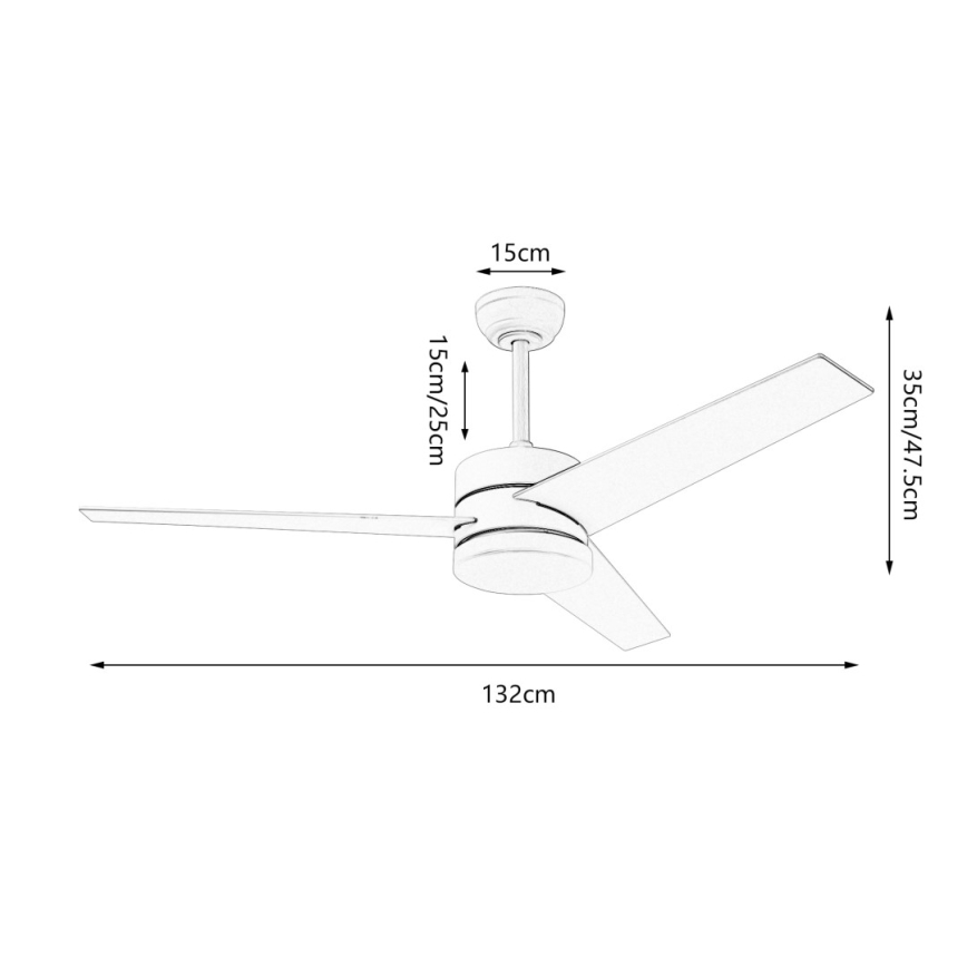 Immax NEO 07284L - LED+CCT dimmbarer Deckenventilator VARIABLE LED/24W/230V 3000/4000/6000K Wi-Fi Tuya Ø 132 cm + Fernbedienung