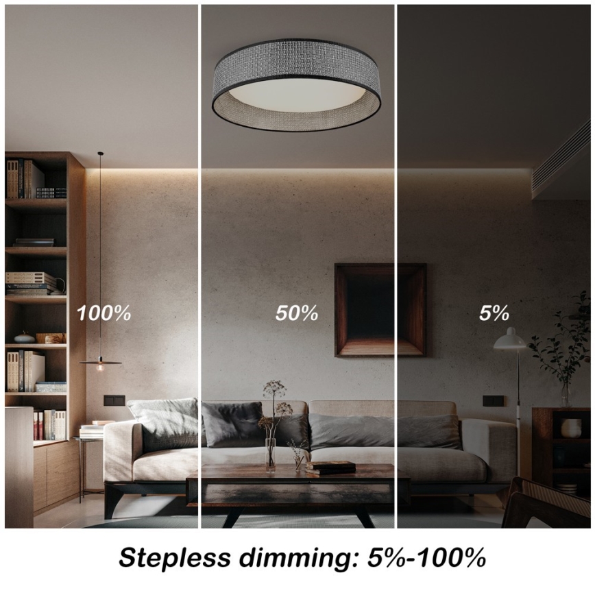 Immax NEO 07287L - LED+CCT dimmbare Deckenleuchte LONA LED/36W/230V 3000-6000K Wi-Fi Tuya Ø 45,5 cm+ Fernbedienung