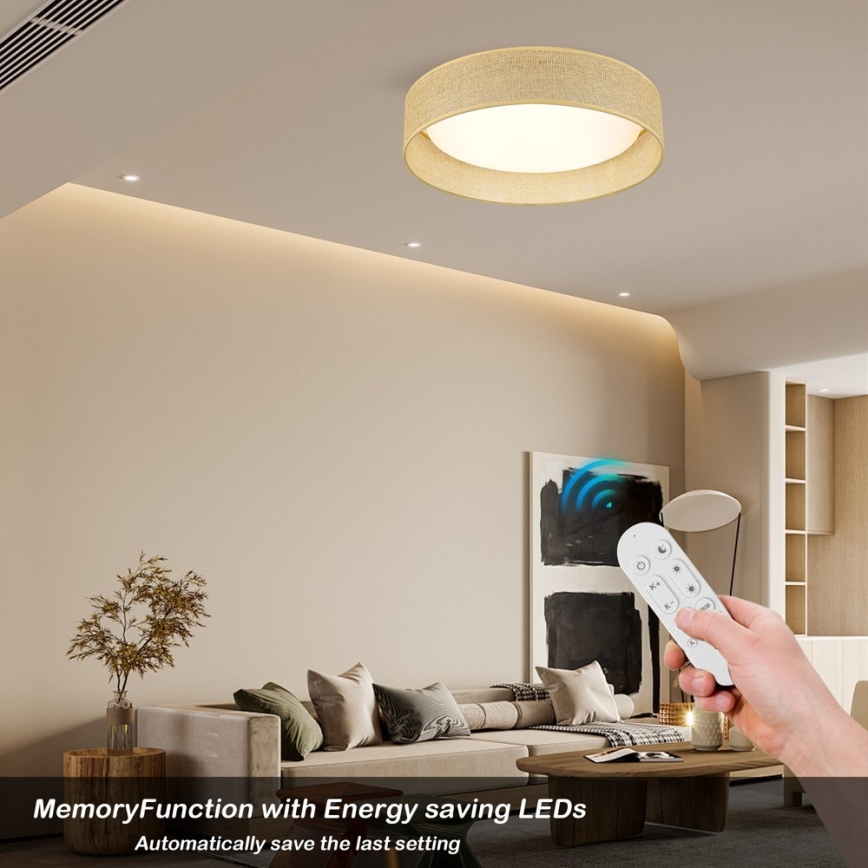 Immax NEO 07289L - LED+CCT dimmbare Deckenleuchte LONA LED/36W/230V 3000–6000K Wi‑Fi Tuya Ø 45,5 cm + Fernbedienung