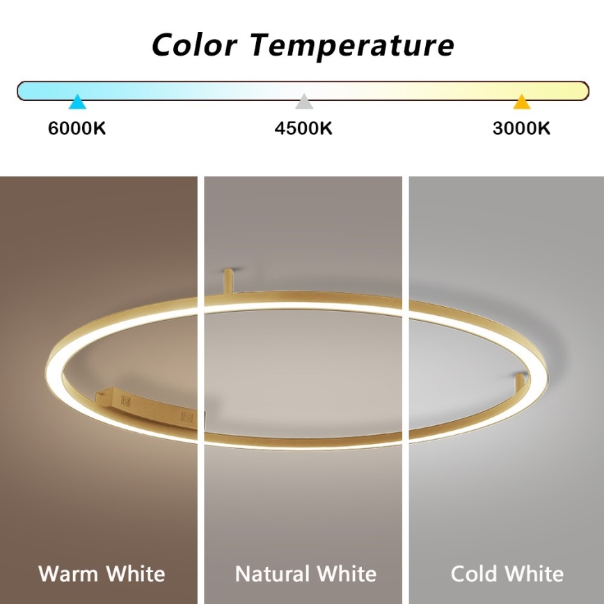 Immax NEO 07290-120G - LED+CCT Dimmbare Deckenleuchte FINO, 55 W, 230 V, 2700–6500 K, Tuya, Ø 120 cm + Fernbedienung