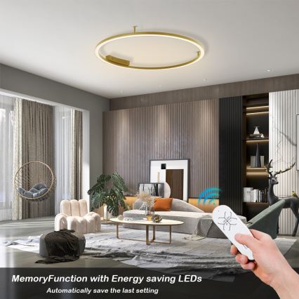 Immax NEO 07291-80G - LED+CCT dimmbare Deckenleuchte FINO LED/55W/230V 2700–6500K Tuya Ø 80 cm + Fernbedienung