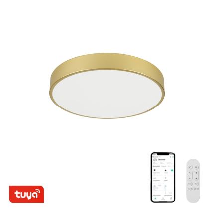 Immax NEO 07292L - LED-dimmbare Deckenleuchte NEO LITE SEMPLICI LED/36W/230V 3000–6000K Ø 40 cm Wi‑Fi (Tuya) goldfarben + Fernbedienung