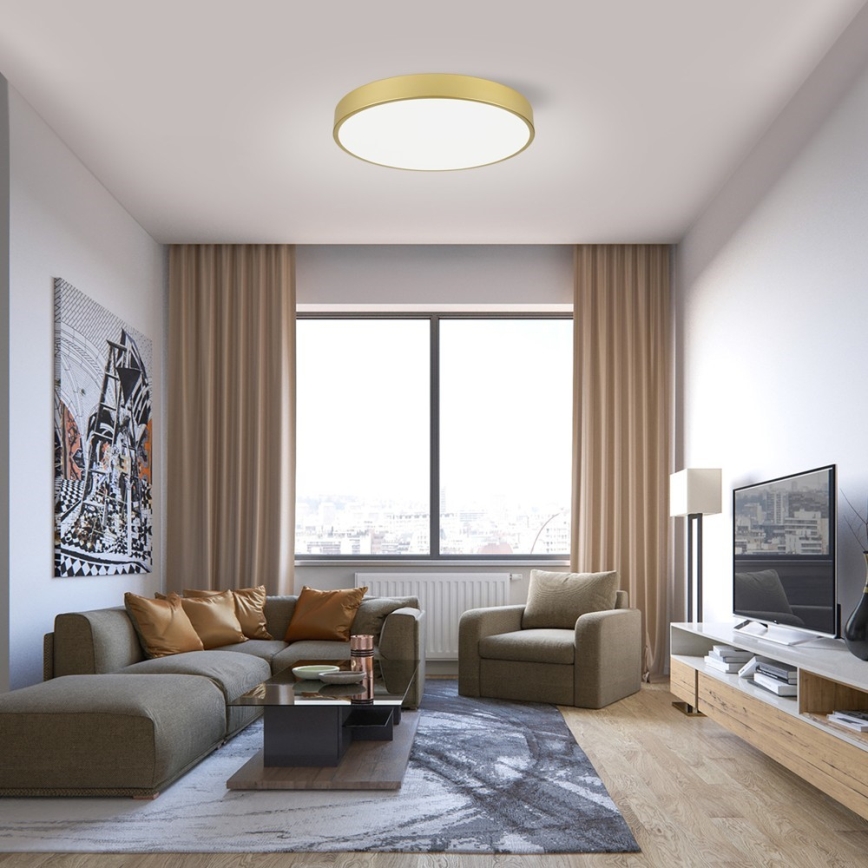 Immax NEO 07293L - dimmbare LED-Deckenleuchte NEO LITE SEMPLICI LED/60W/230V 3000-6000K Ø 60 cm Wi-Fi Tuya goldfarben + Fernbedienung